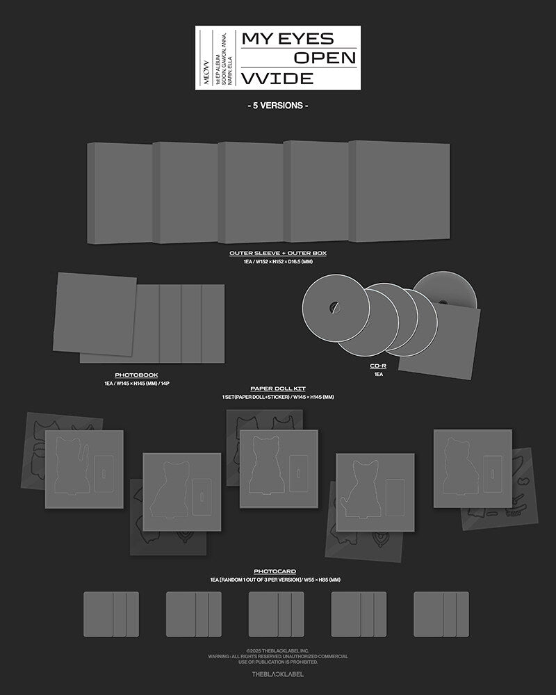 MEOVV 1st EP ALBUM 'MY EYES OPEN VVIDE'