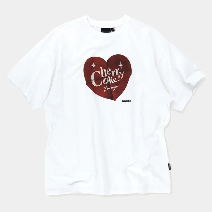 ROMANTIC CROWN CHERRY HEART SHORT SLEEVE TSHIRT WHITE worn by NCT JAEMIN