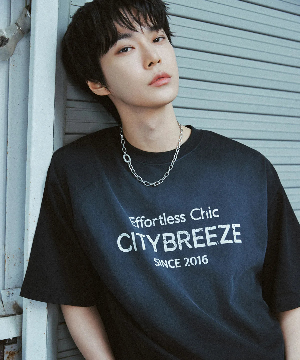 CITYBREEZE★NCT ドヨン着用★Central Graphic Short Sleeve T NCT Doyoung x CITYBREEZE Smudge Washing Short Sleeve T-Shirt
