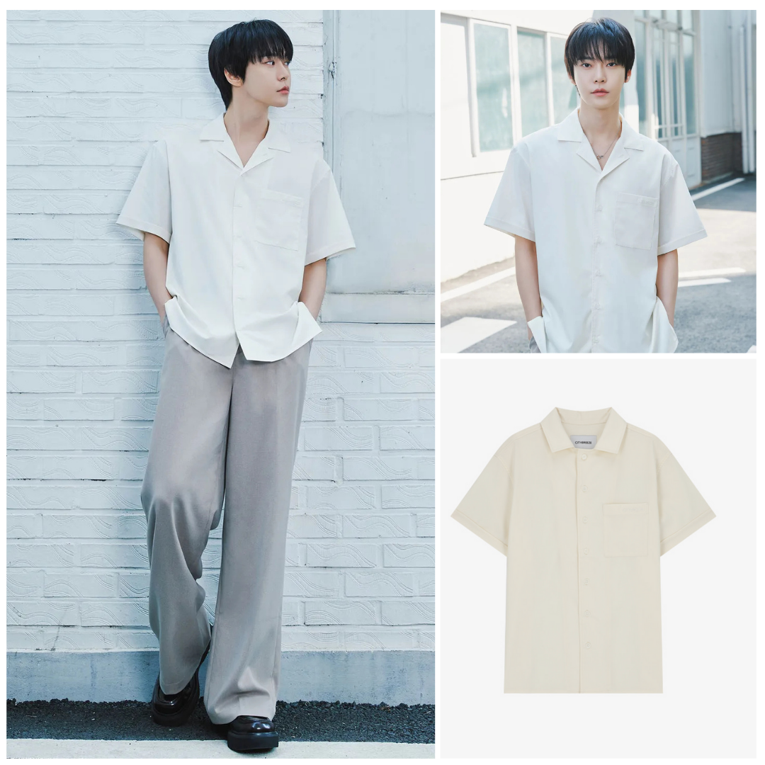 NCT Doyoung x CITYBREEZE Wrinkle-Free Overfit Short Sleeve Shirt (3 Colors)
