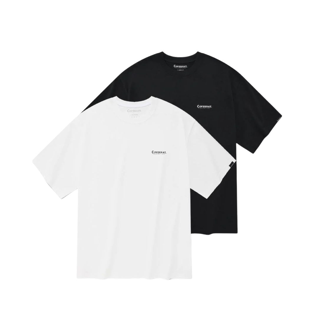 COVERNAT Essentials  - 2 Pack - Cool Cotton T-Shirt (Black & White)