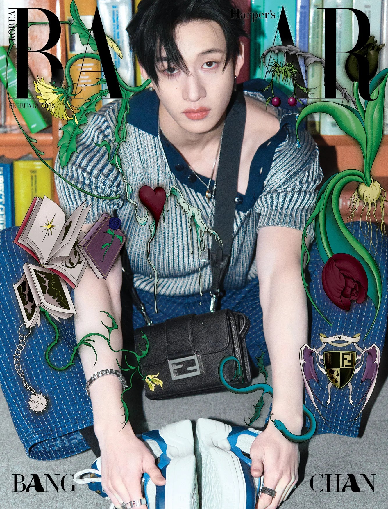 HARPER'S BAZAAR KOREA MAGAZINE February 2025 (Stray Kids) BANG CHAN