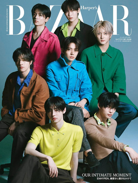 HARPER'S BAZAAR MAGAZINE APRIL 2025 COVER : ENHYPEN