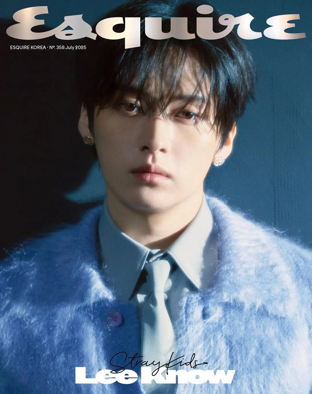Esquire Korea Magazine August 2025 Issue –Cover: Straykids Lee Know