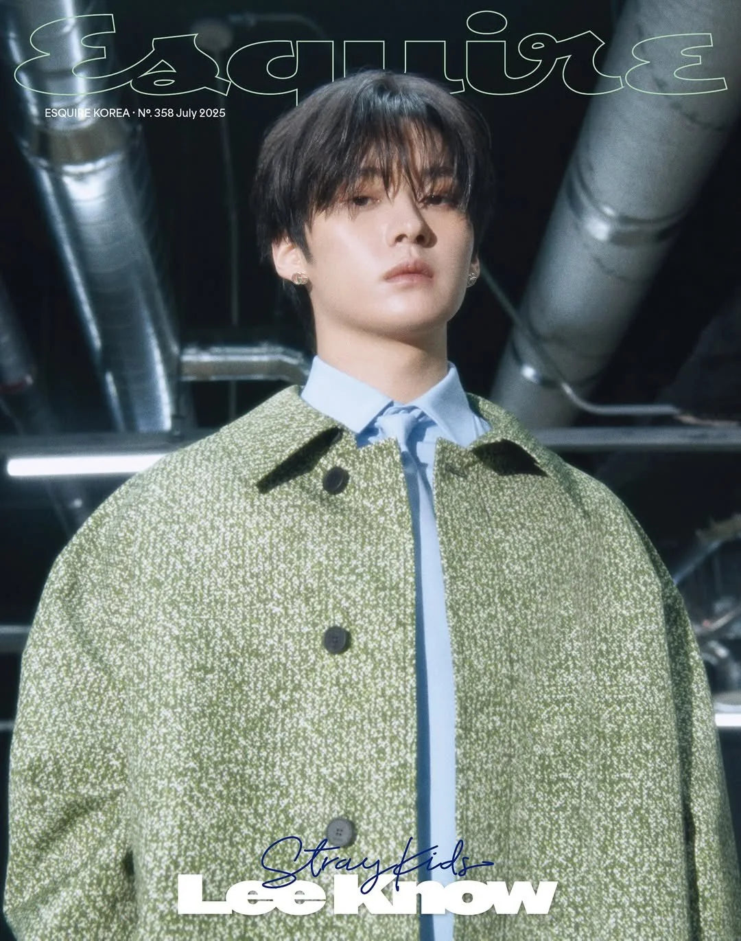 Esquire Korea Magazine August 2025 Issue –Cover: Straykids Lee Know