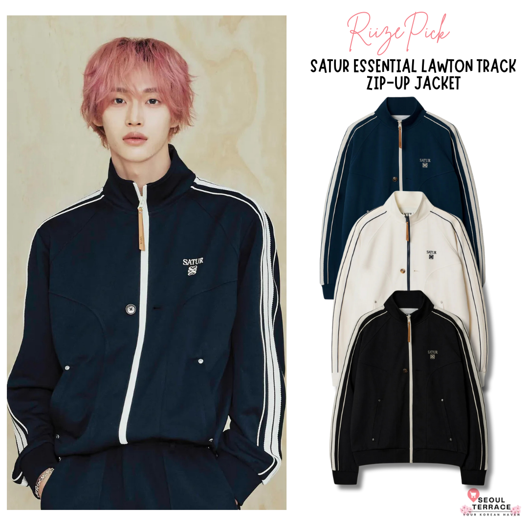 美品 SATUR ESSENTIAL LAWTON TRACK JACKET Riize Pick] 26SS Satur Essential Lawton Track Zip-Up Jacket