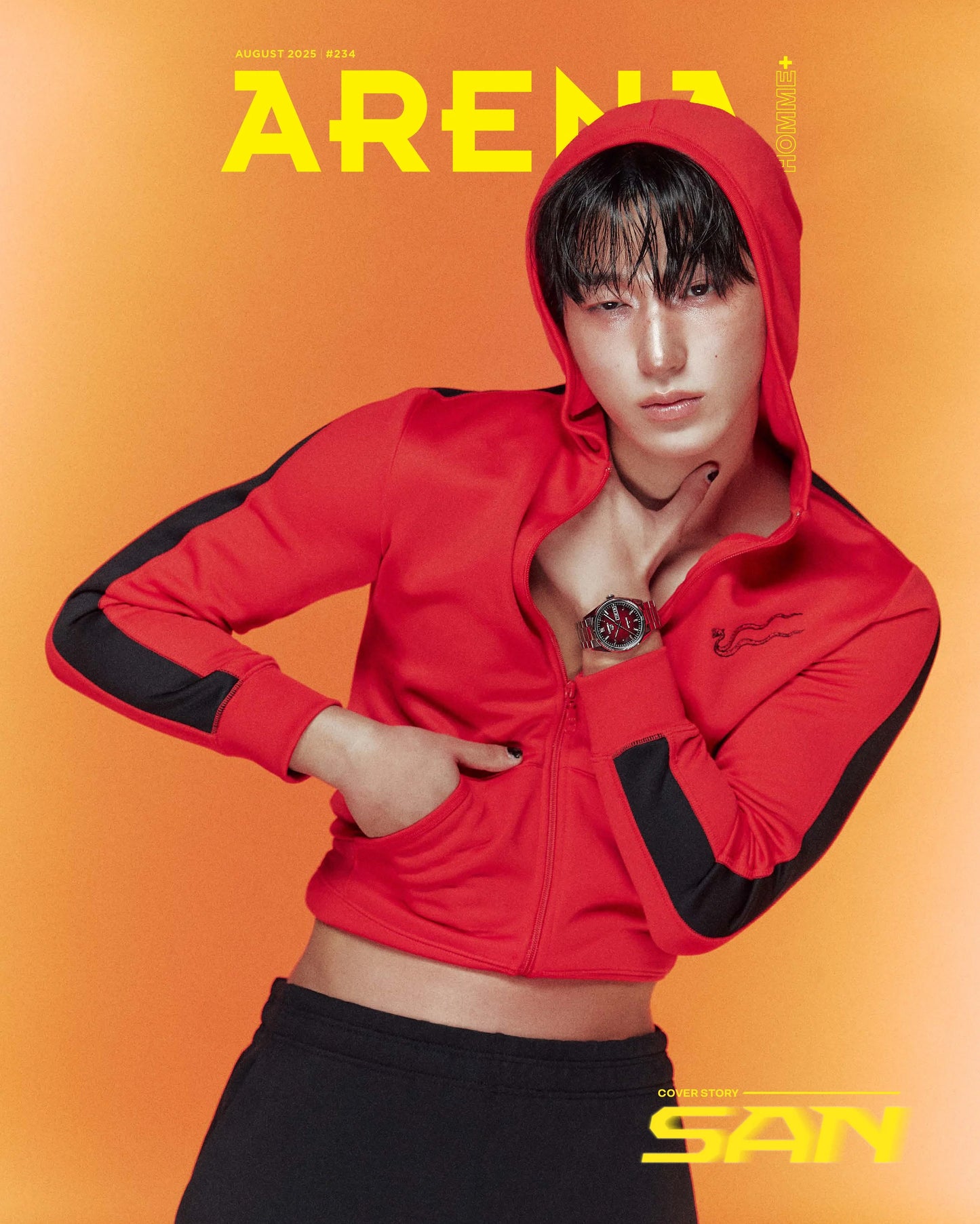 ARENA HOMME+ KOREA MAGAZINE 2025.08 (COVER : ATEEZ SAN)