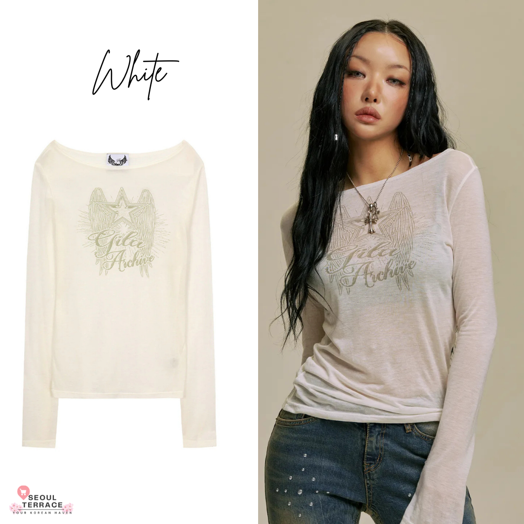 Gila Archive STAR WING SHEER LONG SLEEVE Worn by BLACKPINK JISOO