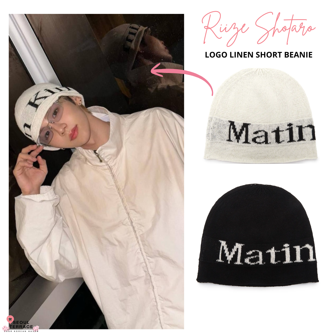 Riize Shotaro Pick] Matin Kim Logo Linen Short Beanie