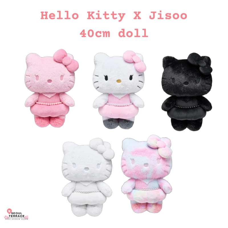 HELLO KITTY JISOO 40cm ぬいぐるみ　ピンク Hello Kitty Jisoo 40cm character plush doll – SEOUL TERRACE