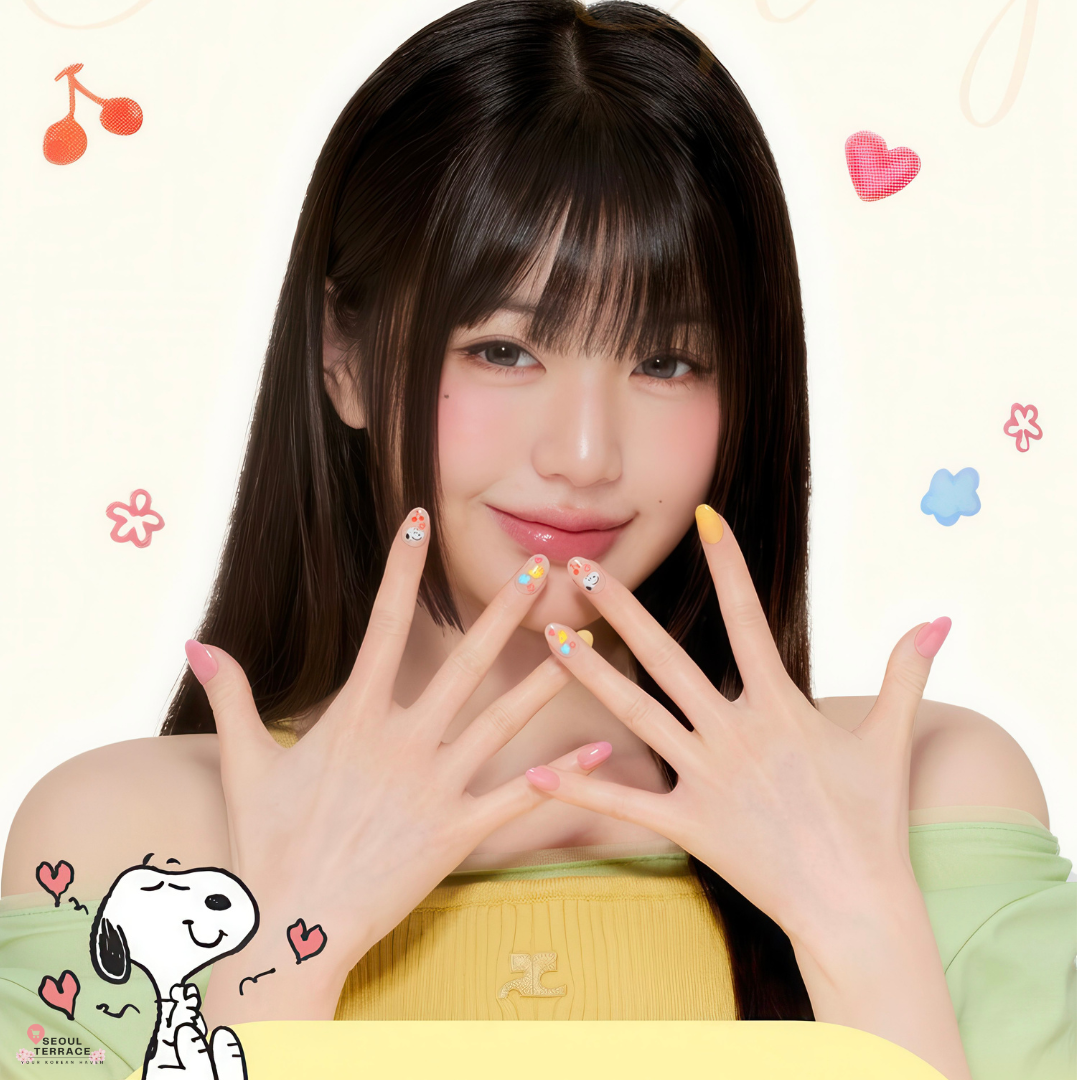 (IVE) Jang Wonyoung X Dashing Diva Peanuts Snoopy Magic Press Nails