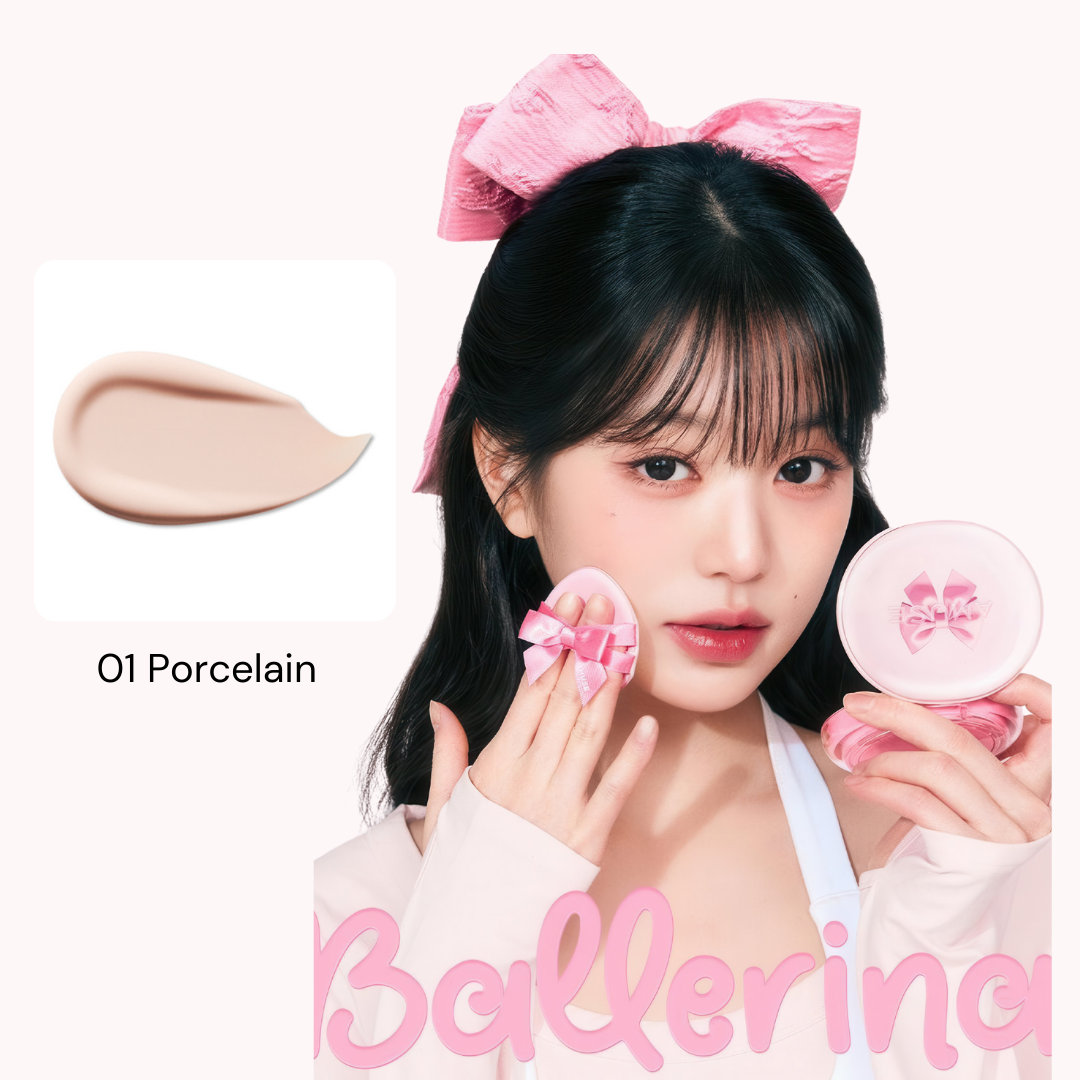 (IVE) Wonyoung x AMUSE Ceramic Skin Perfector Cushion – Ballerina Limited Edition