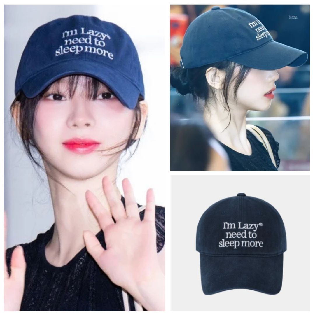 LAZYZ Sleep More Washing Ball Cap Worn By aespa Karina