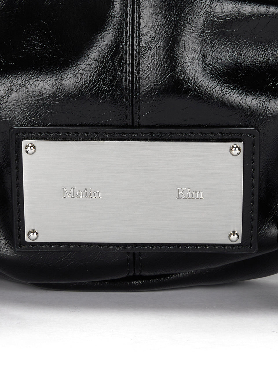 Matin Kim Half Shirring Ribbon Round Bag
