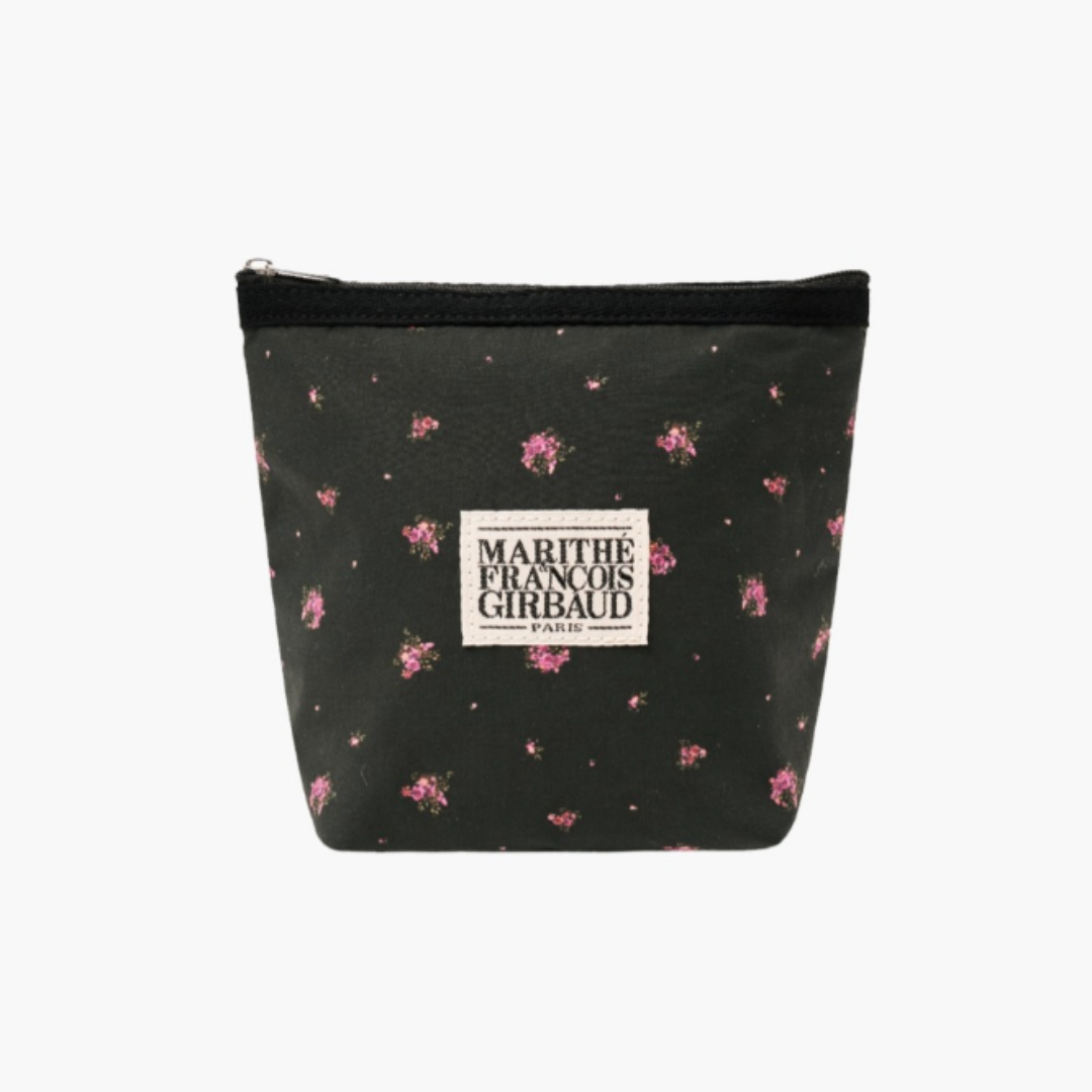 Marithé et François Girbaud Official Classic Logo Embo Flower Pouch Black