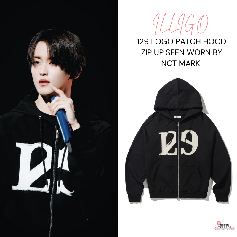 ILLIGO 129 LOGO PATCH HOOD ZIP UP WORN BY NCT MARK – SEOUL TERRACE