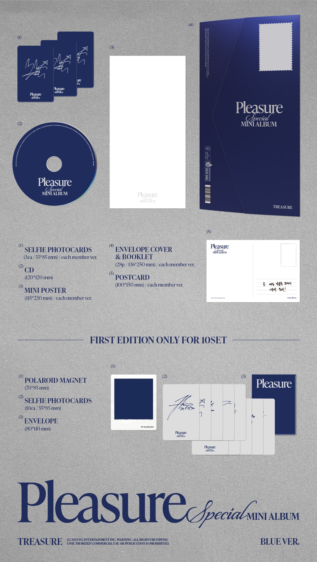 TREASURE - Special Mini Album PLEASURE (BLUE VER.)