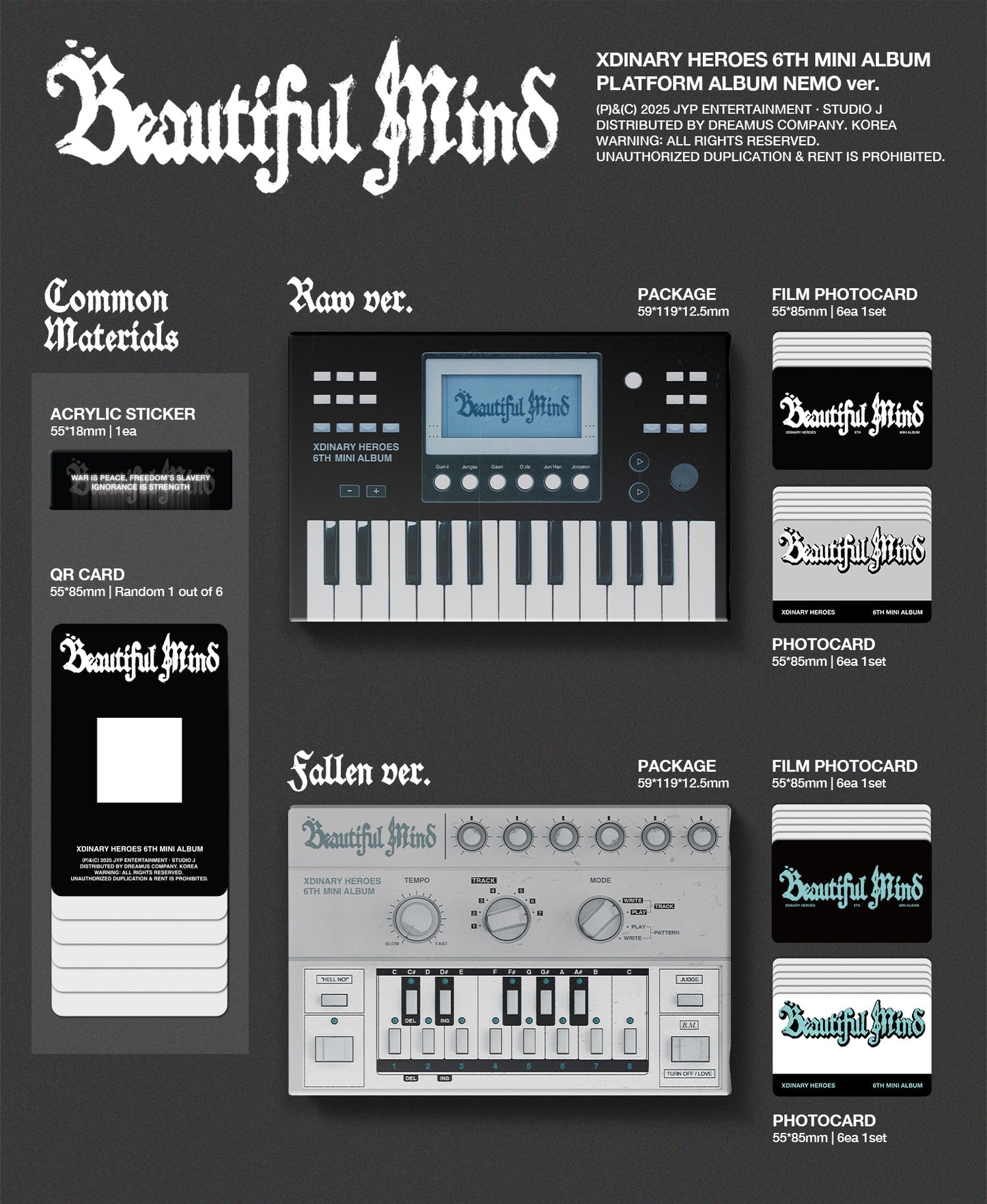 Xdinary-Heroes - 6th Mini Album Beautiful Mind Platform Album Nemo ver.