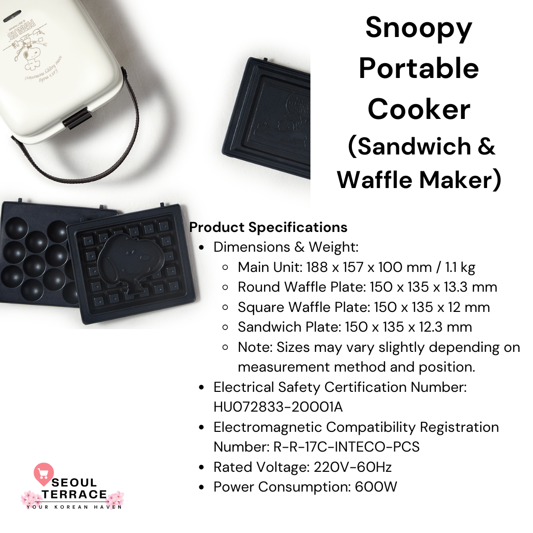 Bo Friends X Snoopy Portable Sandwich Maker