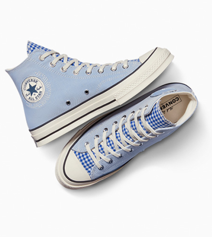 Limited Edition Converse Upcycle Chuck 70 Chambray & Gingham Blue