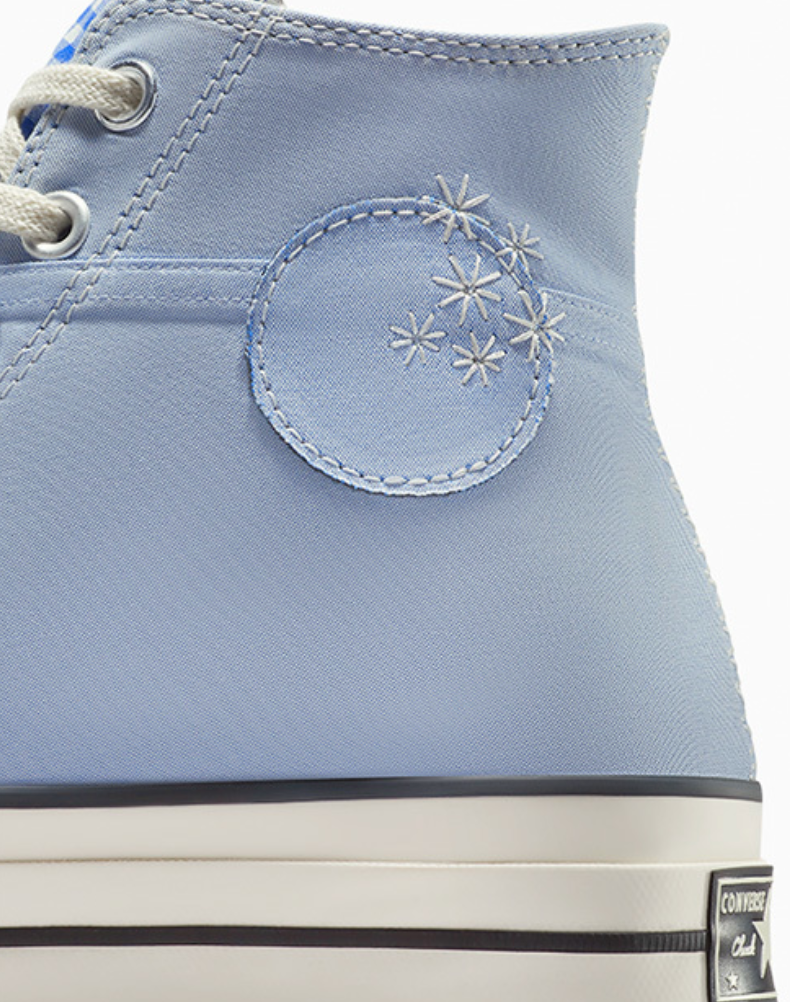 Limited Edition Converse Upcycle Chuck 70 Chambray & Gingham Blue