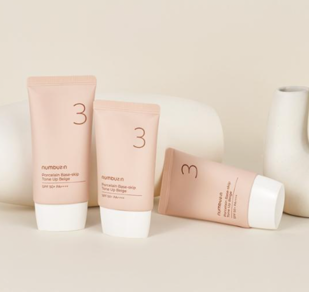 NUMBUZIN - Porcelain Base-Skip Tone Up Beige (SPF 50+ PA++++)