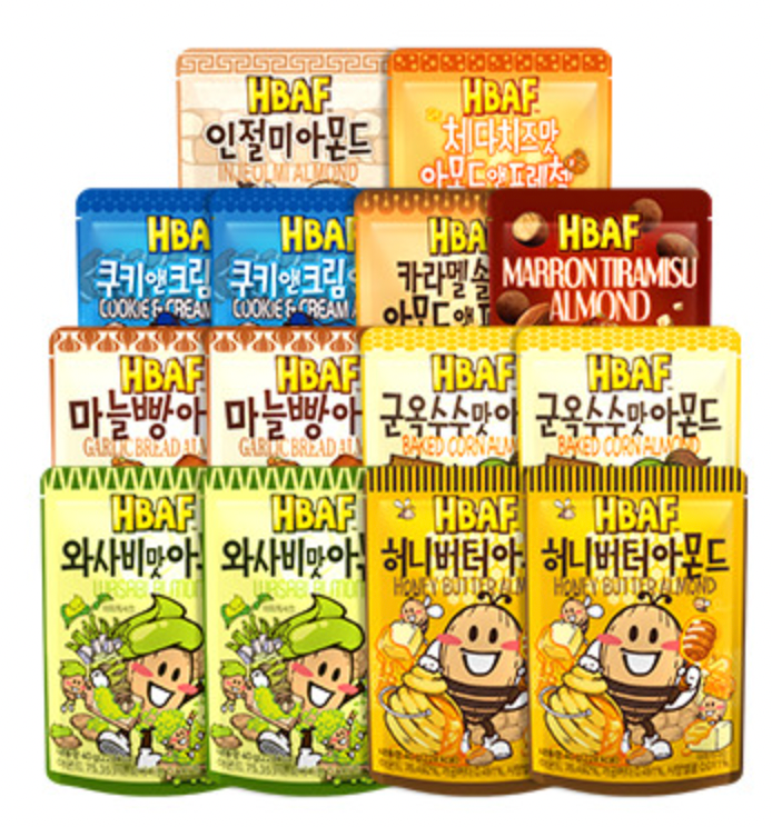 HBAF Korean Snack Flavored Almonds 40g