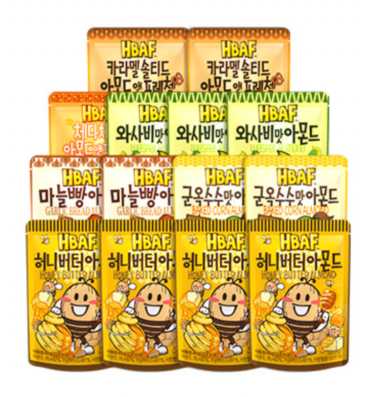 HBAF Korean Snack Flavored Almonds 40g