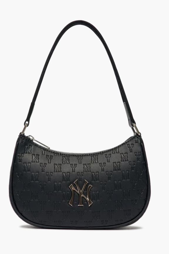 MLB - Monogram Embossed Hobo Bag New York Yankees
