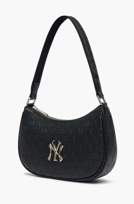 MLB - Monogram Embossed Hobo Bag New York Yankees