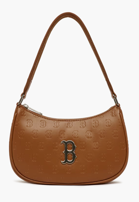 MLB - Monogram Embossed Hobo Bag New York Yankees