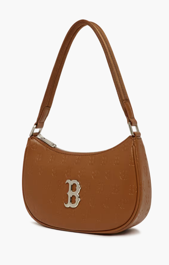 MLB - Monogram Embossed Hobo Bag New York Yankees