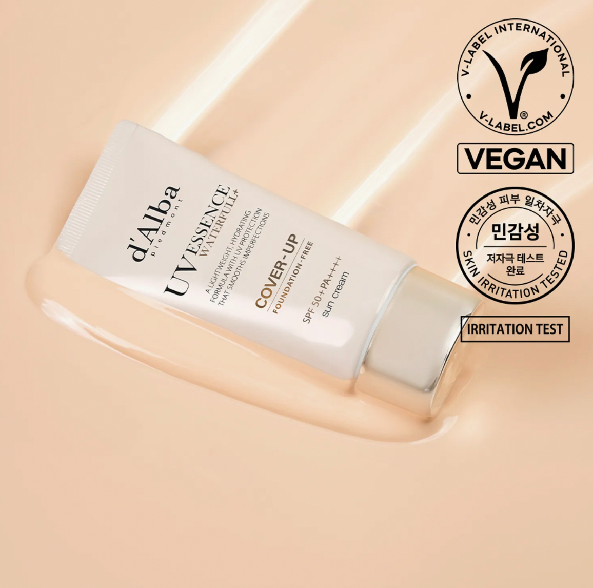 D'ALBA - Waterfull+ UV Essence Cover-Up Sun Cream Beige 50ml