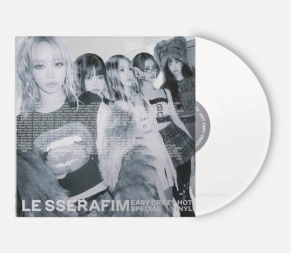 Le Sserafim EASY CRAZY HOT Mini Album Vinyl LP (White Color Le Sserafim EASY CRAZY HOT Mini Album Vinyl LP (White Color