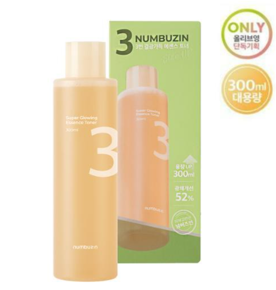 Numbuzin No. 3 Glow-Filled Essence Toner 300ml