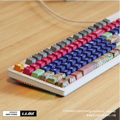 c.e.dot GYOTAEJEON DANCHEONG WIRED LED MECHANICAL KEYBOARD with KOREAN TRADITIONAL DESIGN
