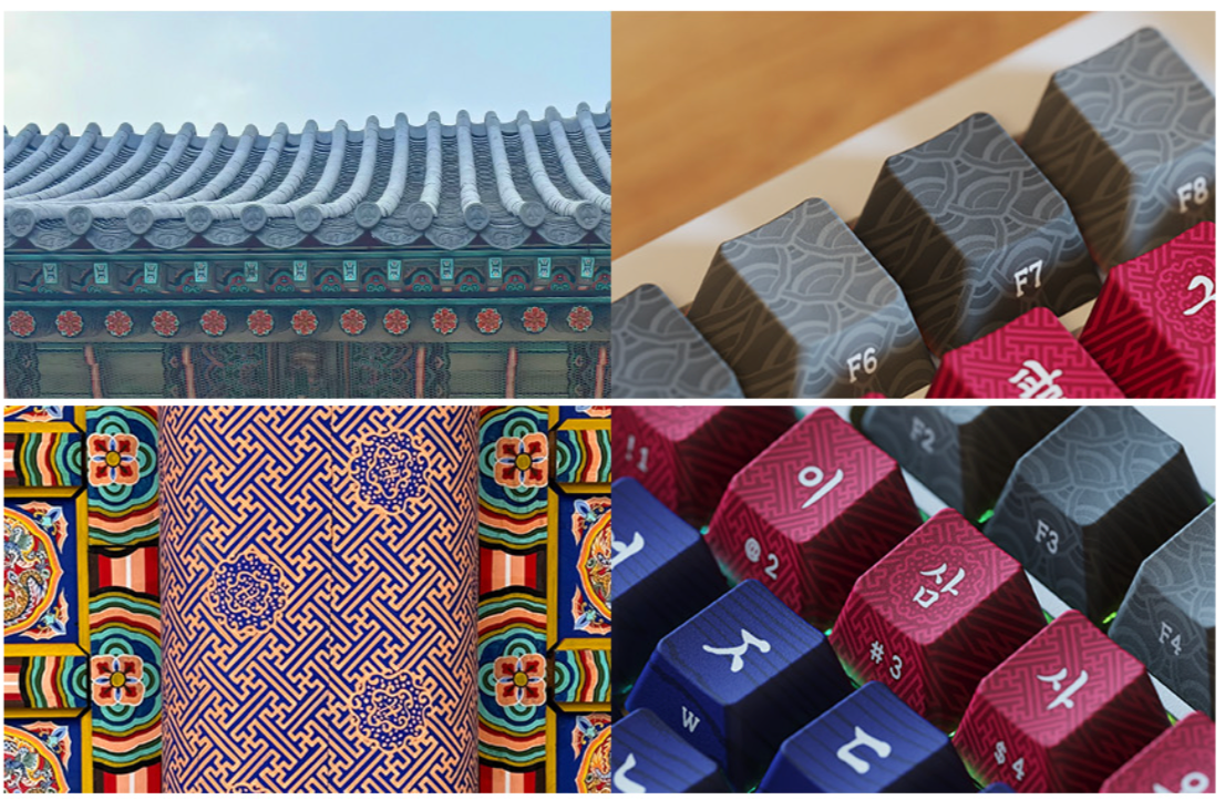 c.e.dot GYOTAEJEON DANCHEONG WIRED LED MECHANICAL KEYBOARD with KOREAN TRADITIONAL DESIGN