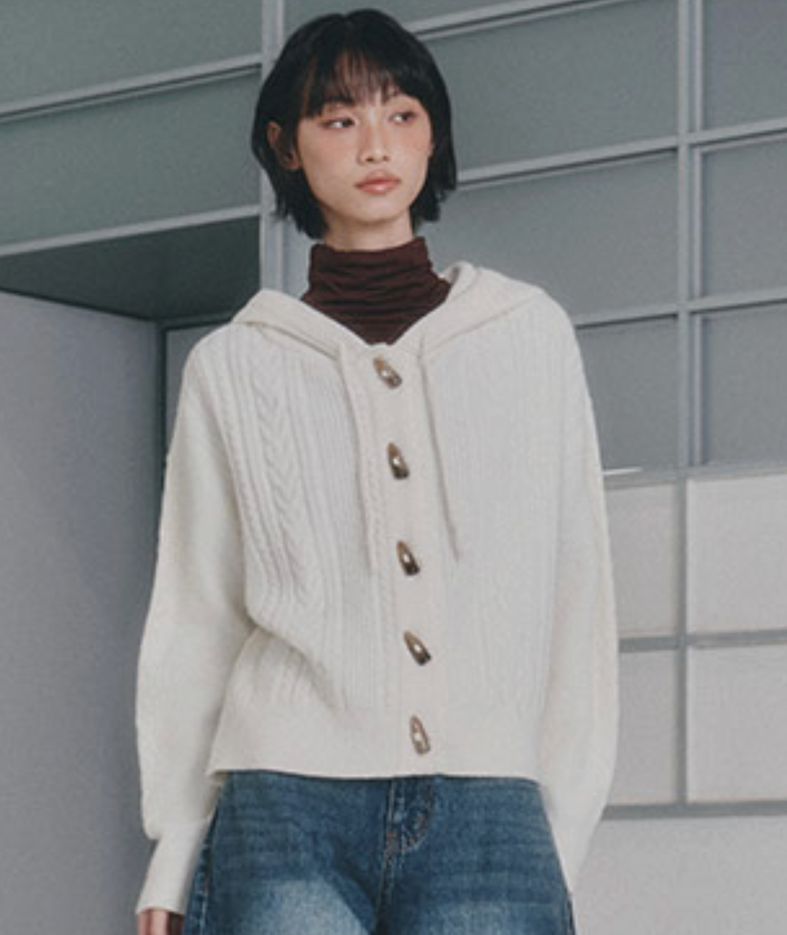 MIXXO - Hooded Toggle Cardigan