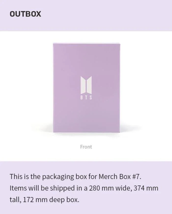 BTS MERCH BOX #7