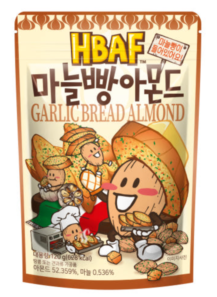Honey Butter Almond (HBAF) - Korean Snack Flavored Almonds (3 x 120g)
