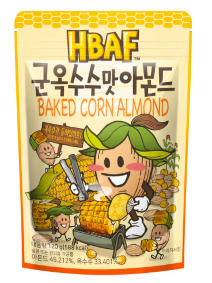 Honey Butter Almond (HBAF) - Korean Snack Flavored Almonds (3 x 120g)