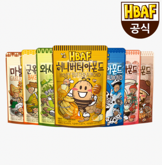 Honey Butter Almond (HBAF) - Korean Snack Flavored Almonds (3 x 120g)