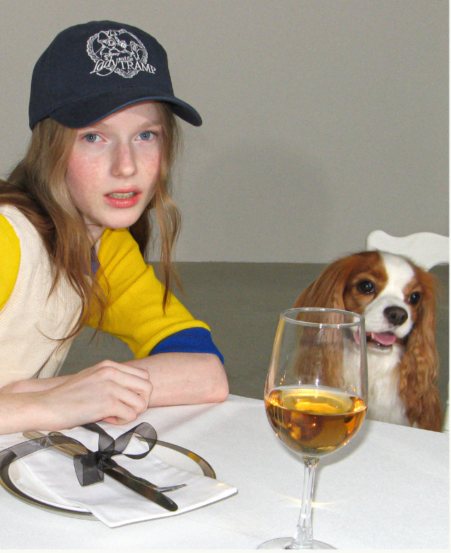 ronron LADY AND THE TRAMP BALL CAP seen worn by IVE Jang Wonyoung