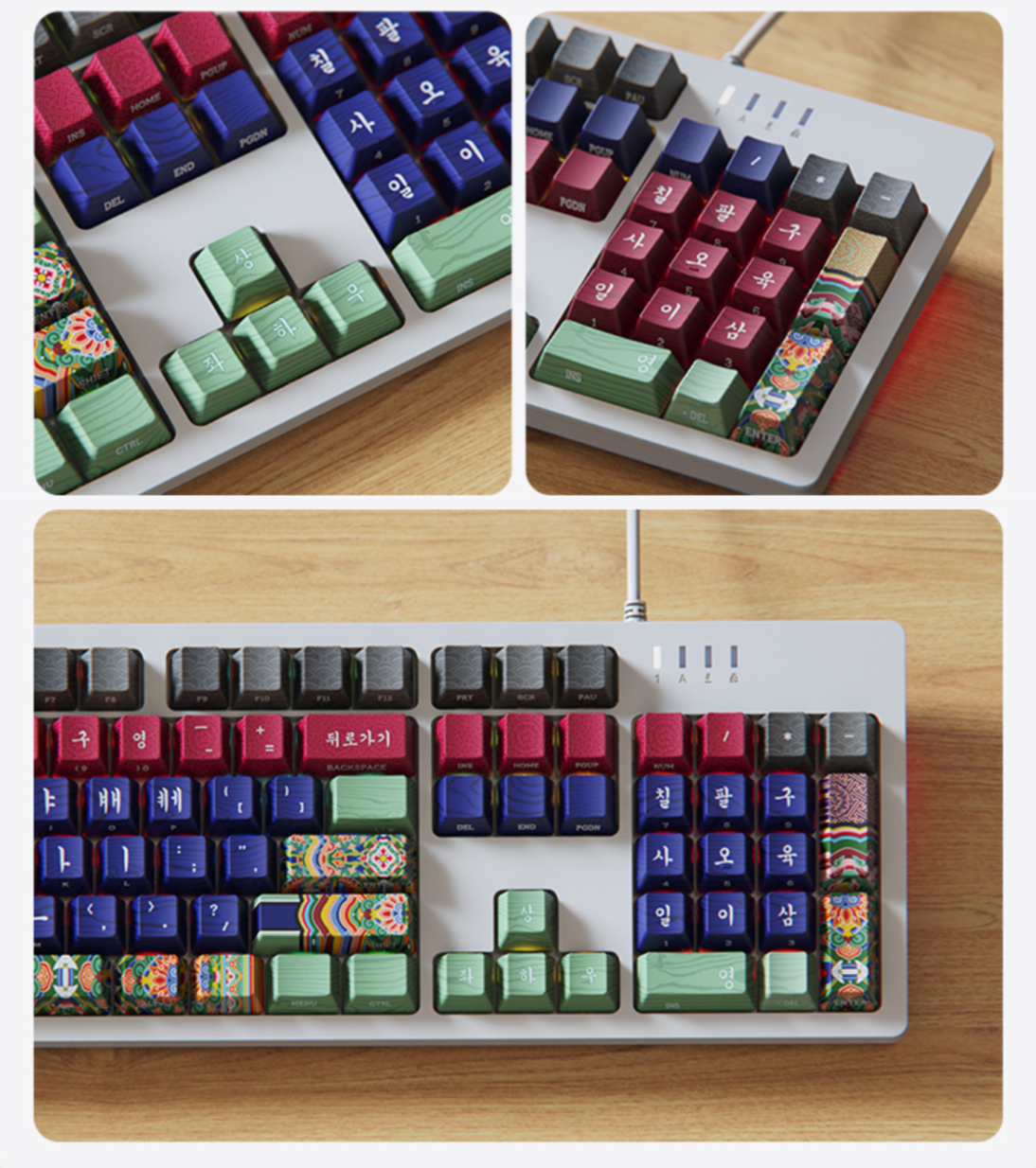 c.e.dot GYOTAEJEON DANCHEONG WIRED LED MECHANICAL KEYBOARD with KOREAN TRADITIONAL DESIGN