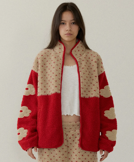 Daisy Syndrome - DOT BLOCK FLEECE JACKET