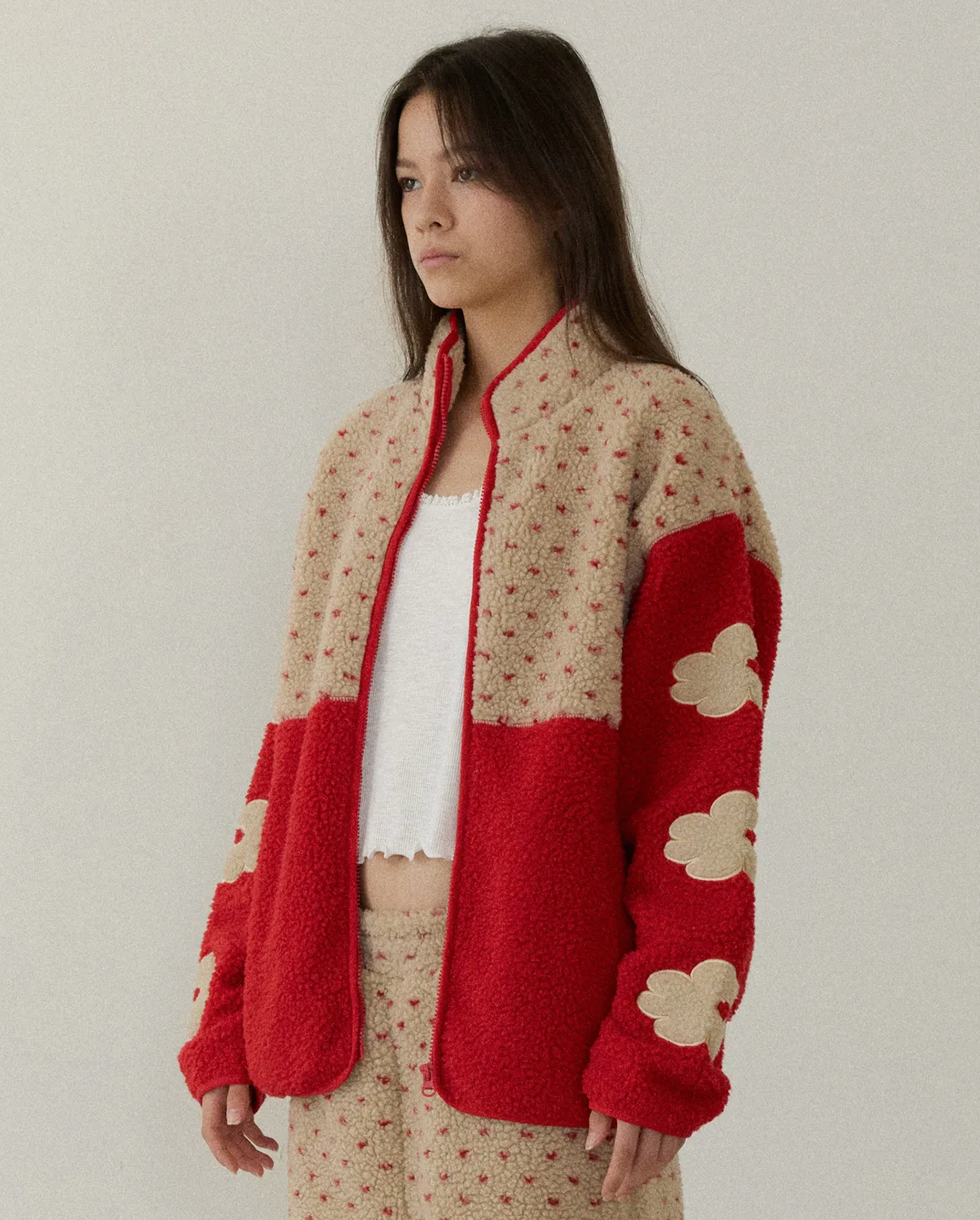 Daisy Syndrome - DOT BLOCK FLEECE JACKET