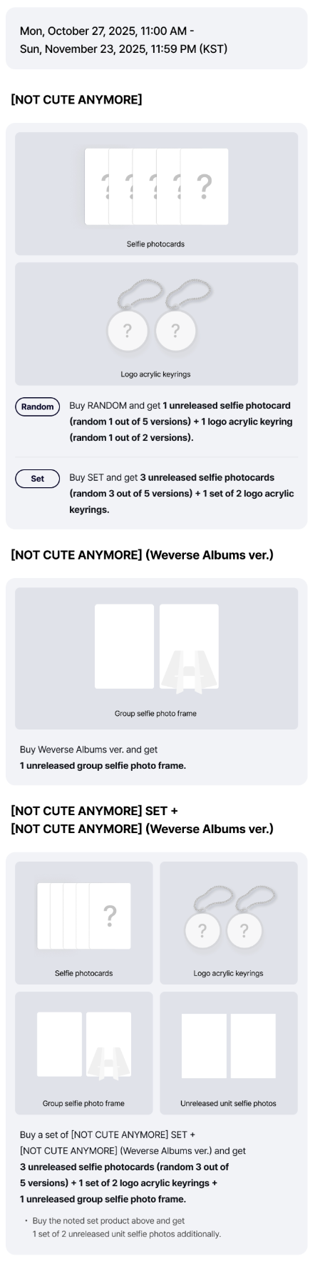 ILLIT 1st Single Album 'NOT CUTE ANYMORE' Standard + Weverse Ver (With Gifts)