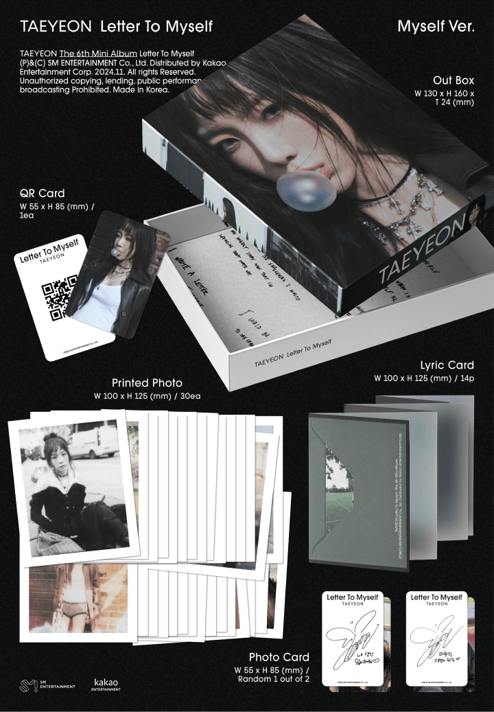 Girl's Generation - TAEYEON - The 6th Mini Album 'Letter To Myself’