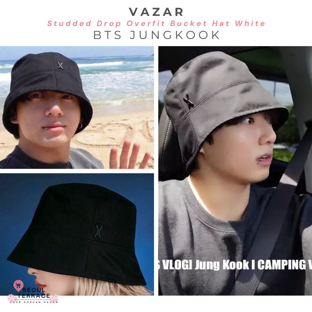 VARZAR Studded Drop Overfit Poly Bucket Hat (seen on ENHYPEN JUNGWON & BTS JUNGKOOK )