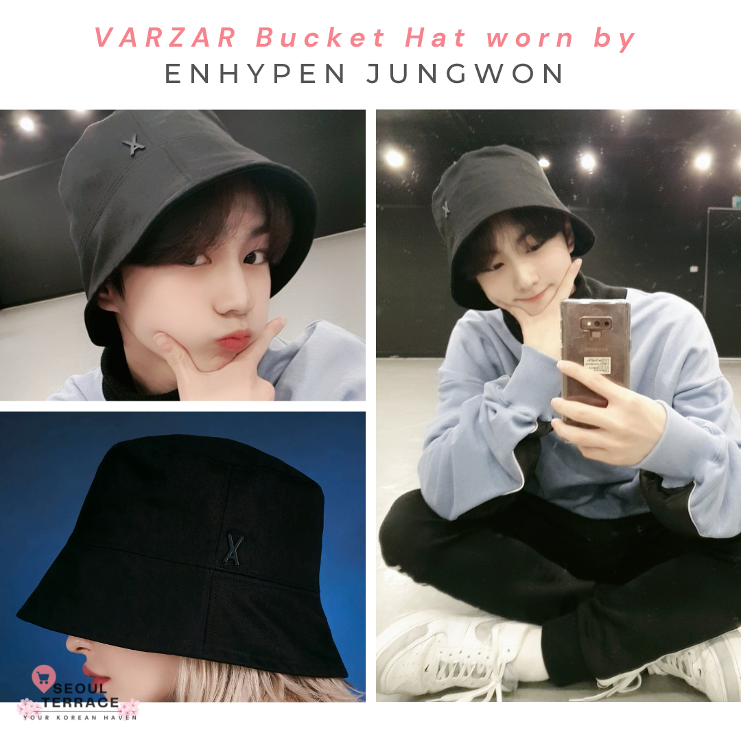 VARZAR Studded Drop Overfit Poly Bucket Hat (seen on ENHYPEN JUNGWON & BTS JUNGKOOK )